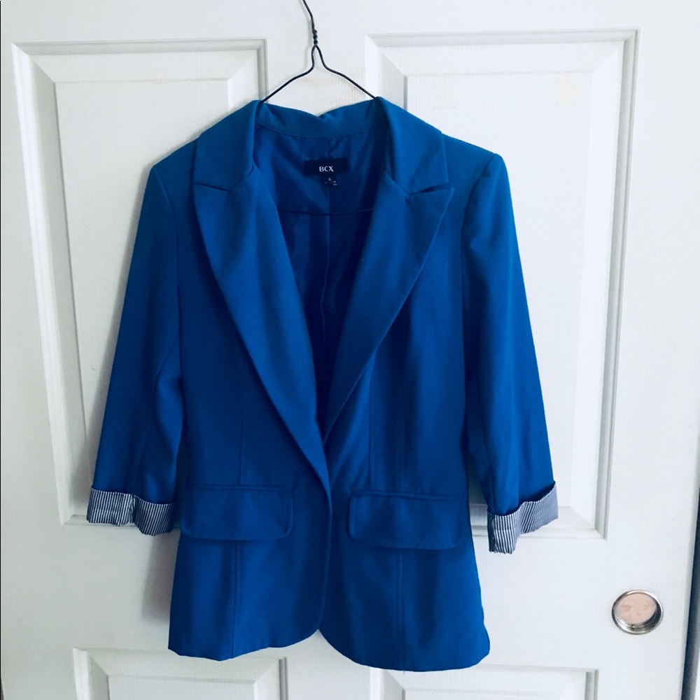 Blue Slim Fitting Blazer